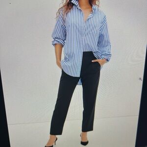 Mid Rise Crepe Easy Pants, Gap, XL, black